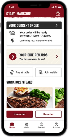 Outback Steakhouse Mobile App